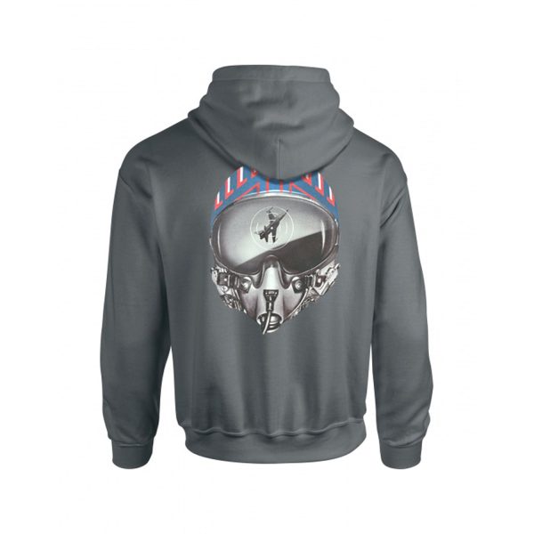 Top Gun II Hoodie with Helmet Charcoal Online - Image 2
