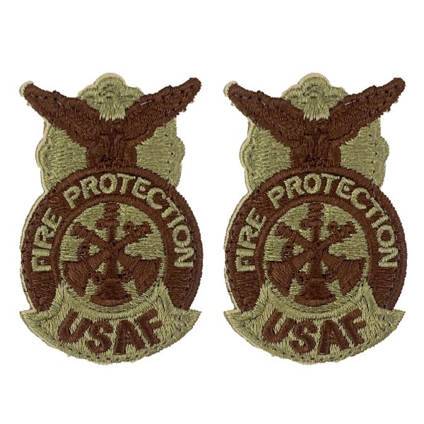 Air Force Patch: Fire Protection Assistant Chief OCP with hook closure For Discount