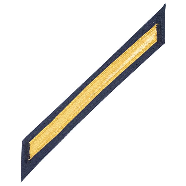 Coast Guard CPO Hash Marks: Gold Lace on Blue - Set of 1 For Discount