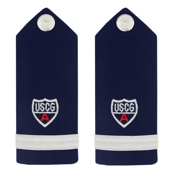 Coast Guard Auxiliary Hard Shoulder Board: FSO (1 2  Stripe & Red A) Sale