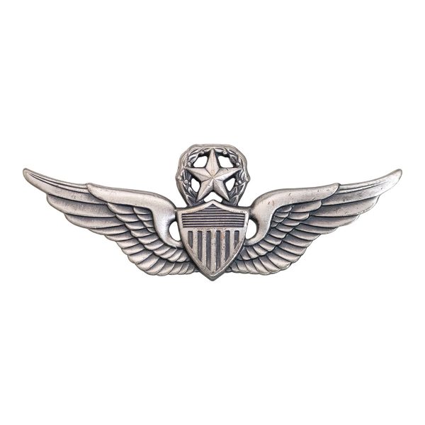 Army Badge: Master Aviator - regulation size, silver oxidized Fashion