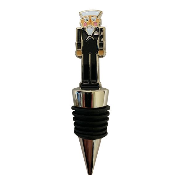 Navy Nutcracker Wine Stopper: 3.75  Enlisted For Sale