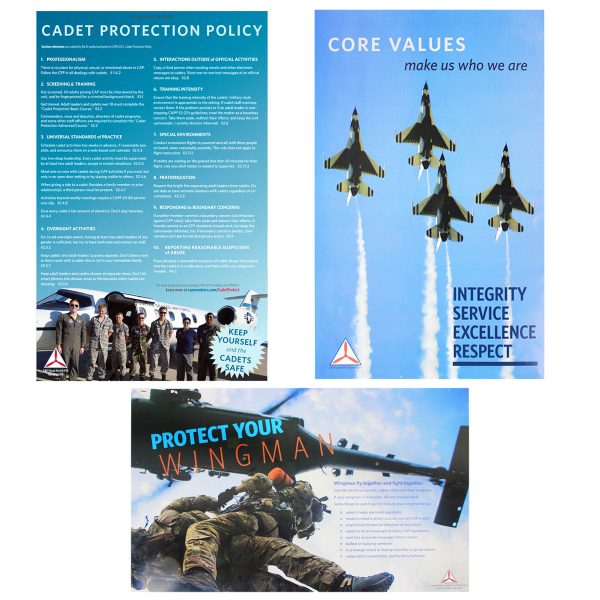 Civil Air Patrol: Cadet Protection Policy Posters (set of 3) Online Hot Sale