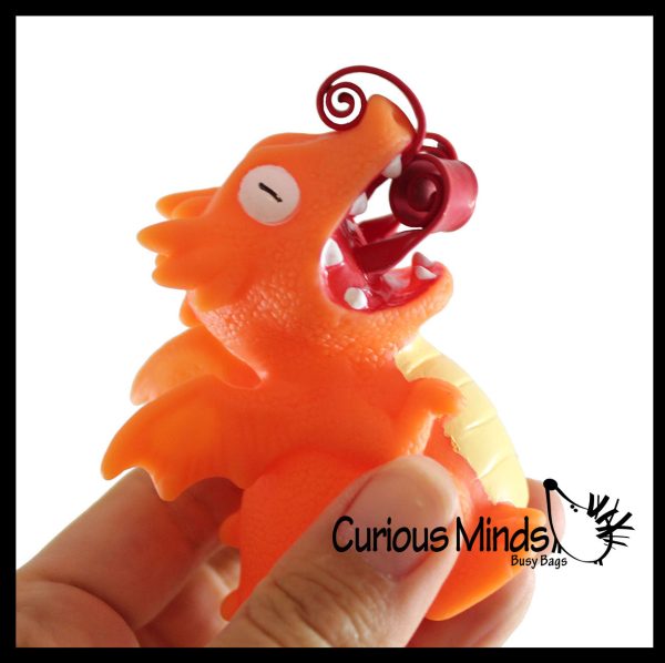 Fire Breathing Dragon - Cute Squeeze Toy - Fun Fidget - Unique OT Hand Strength, Fine Motor Online - Image 2