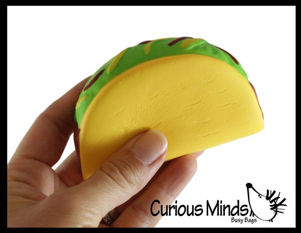 Taco Squishy Slow Rise Foam Junk Food -  Scented Sensory, Stress, Fidget Toy For Cheap - Image 4