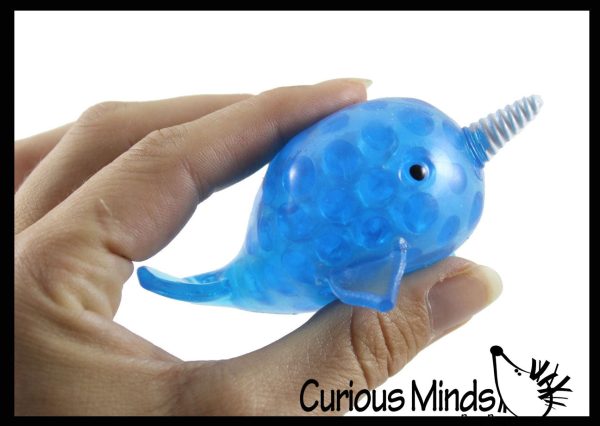 Sticky Narwhal Ceiling Target Balls - Throw Globs to Stick to Ceiling and Catch When it Falls - Fish Water Bead Filled Squeeze Stress Ball  -  Sensory, Stress, Fidget Toy For Sale - Image 4