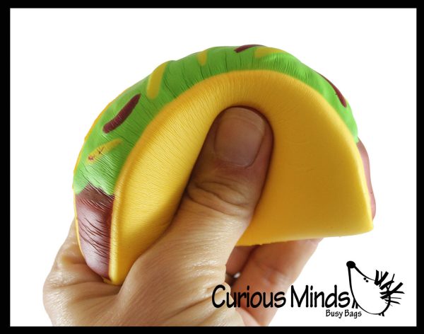 Taco Squishy Slow Rise Foam Junk Food -  Scented Sensory, Stress, Fidget Toy For Cheap