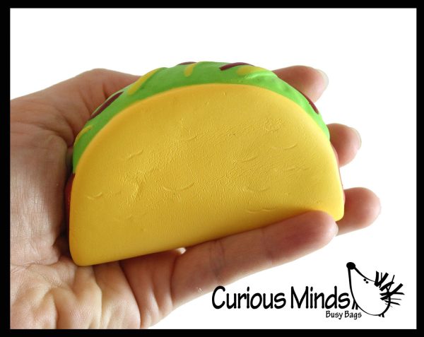 Taco Squishy Slow Rise Foam Junk Food -  Scented Sensory, Stress, Fidget Toy For Cheap - Image 3