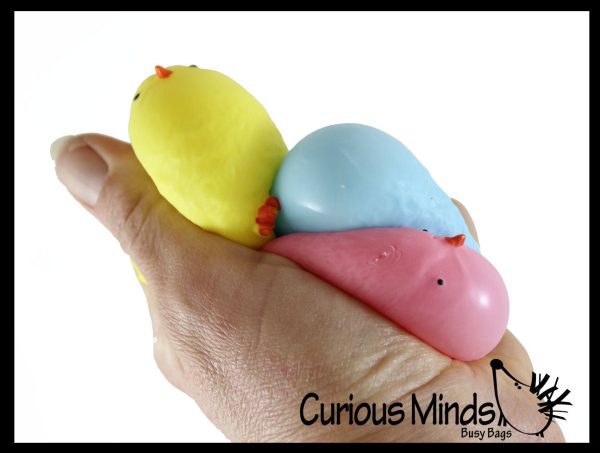 Small Chick Squishy Balls in Capsules -  Easter   Spring Themed Squishy Animals -  Sensory, Stress, Fidget Party Favor Toy - Egg Hunt Online now - Image 5