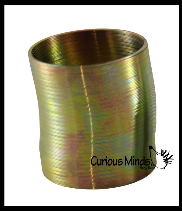 2  Metal Colored Magic Spring Coil Toy -  Sensory Fidget Toy - Relaxing & Mesmerizing - Stair Walking Fun Classic Toy Discount - Image 5