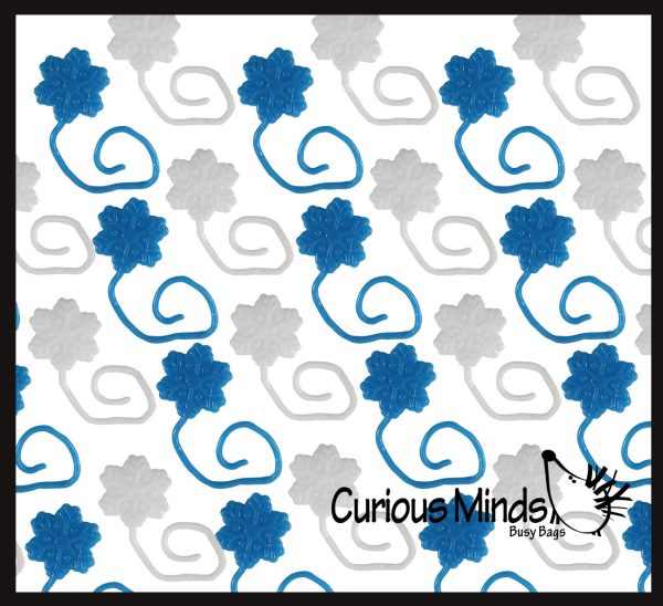 Sticky Snowflakes - Snow Flake on String - Cold Frozen Sticky Hand - Cute Holiday Winter Party Favor Decoration Gifts Discount