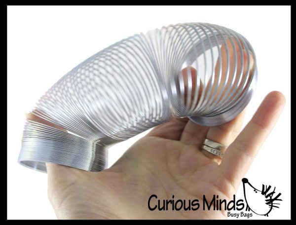 2  Metal Colored Magic Spring Coil Toy -  Sensory Fidget Toy - Relaxing & Mesmerizing - Stair Walking Fun Classic Toy Discount - Image 2