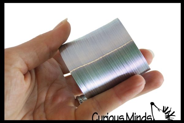 2  Metal Colored Magic Spring Coil Toy -  Sensory Fidget Toy - Relaxing & Mesmerizing - Stair Walking Fun Classic Toy Discount - Image 3