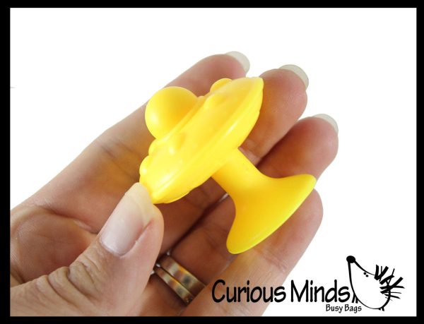 LAST CHANCE - LIMITED STOCK - SALE  - Suction Saucers - Fun Fine Motor Fidget Toys - Pick Up Objects or Stick to Any Smooth Surface. Online Sale - Image 3
