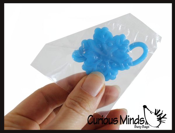 Sticky Snowflakes - Snow Flake on String - Cold Frozen Sticky Hand - Cute Holiday Winter Party Favor Decoration Gifts Discount - Image 3