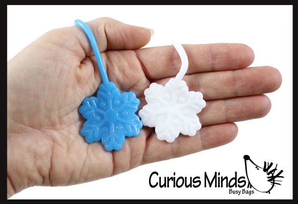 Sticky Snowflakes - Snow Flake on String - Cold Frozen Sticky Hand - Cute Holiday Winter Party Favor Decoration Gifts Discount - Image 2