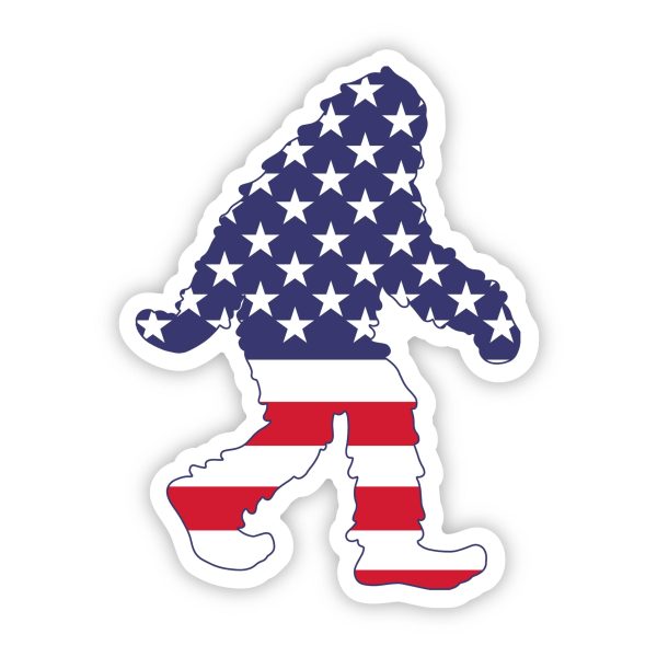 Bigfoot Sticker - American Flag Cheap